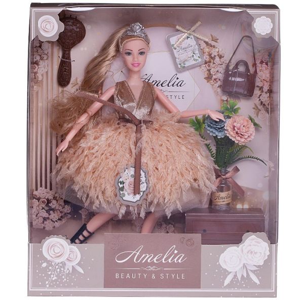 Кукла ABTOYS Amelia Современный шик PT-01617 с аксессуарами 30 см