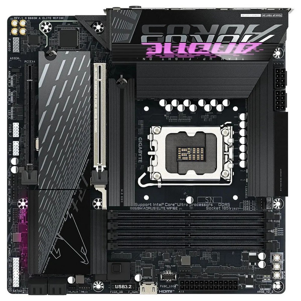 Материнская плата Gigabyte B860M A ELITE WIFI6E Socket-1851, Intel B860, mATX, Ret